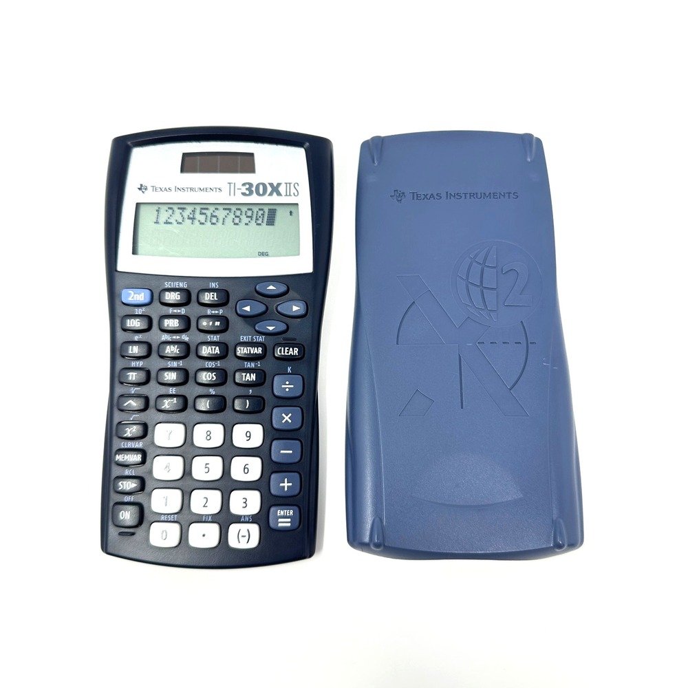 Texas Instruments TI-30X IIS Scientific Calculator Blue Tested Works w/ Cover